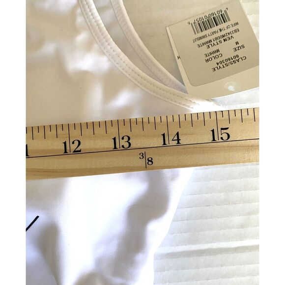 NWT Davis Bridal White Wife of the Party Swimsuit Cup Padding Chic Fun Sz M - Picture 6 of 12